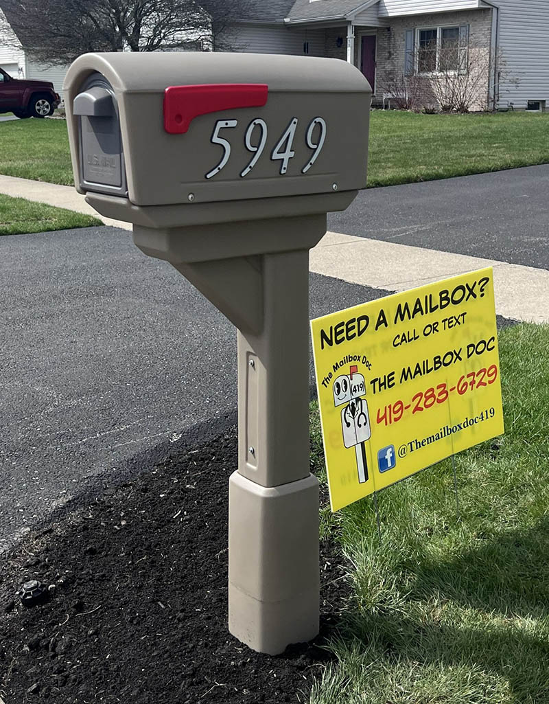 plastic mailbox brown